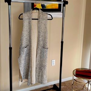 Long Vest Cardigan with Pockets